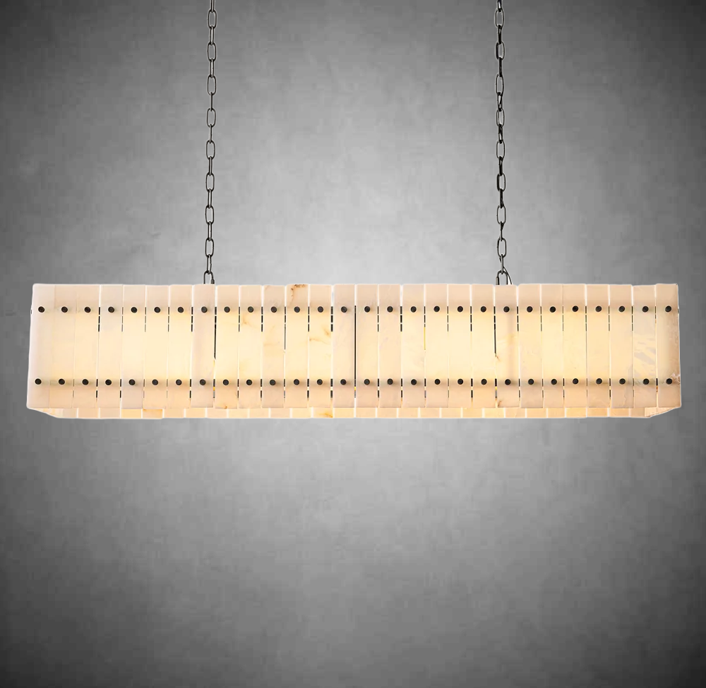 Lux Marcus Alabaster Linear Chandelier