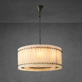 Lux Marcus Alabaster Round Chandelier 37″