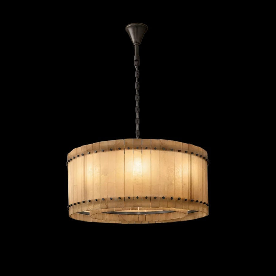 Lux Marcus Alabaster Round Chandelier 37″