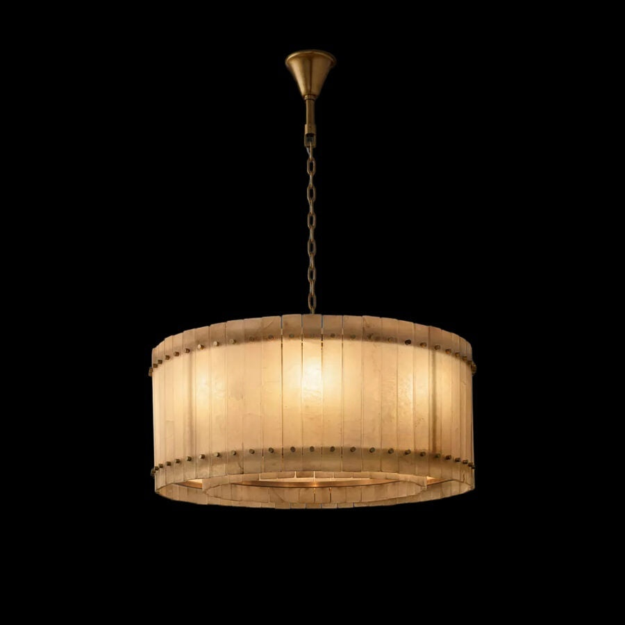 Lux Marcus Alabaster Round Chandelier 37″