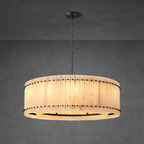 Lux Marcus Alabaster Round Chandelier 48″
