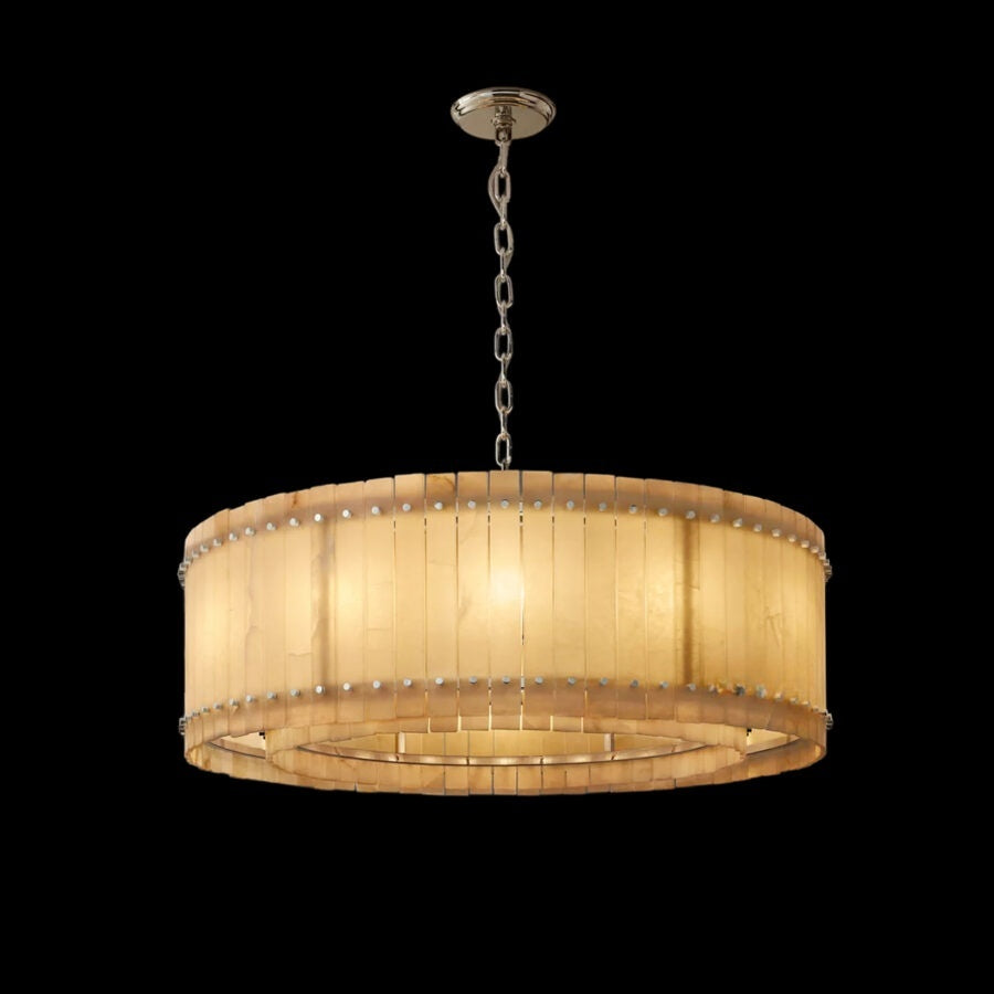 Lux Marcus Alabaster Round Chandelier 48″