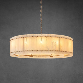 Lux Marcus Alabaster Round Chandelier 60″