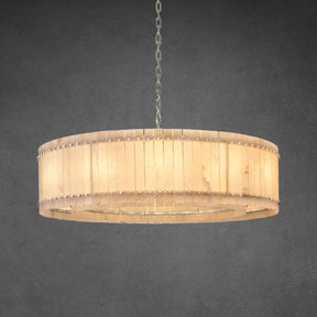 Lux Marcus Alabaster Round Chandelier 60″