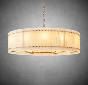 Lux Marcus Alabaster Round Chandelier