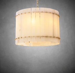 Lux Marcus Alabaster Round Chandelier