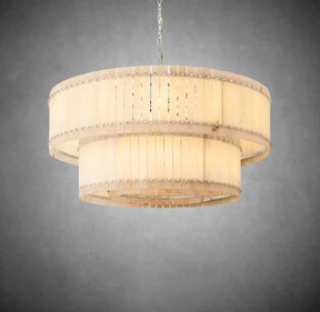 Lux Marcus Alabaster Round Tiered Chandelier