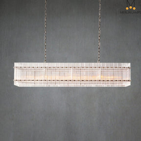 Lux Marcus Modern Rectangular Chandelier For Dining Room Kitchen Island