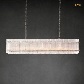 Lux Marcus Modern Rectangular Chandelier For Dining Room Kitchen Island