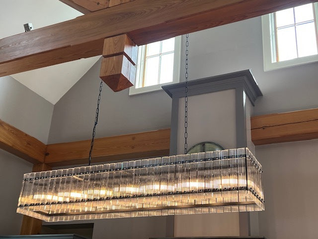 Lux Marcus Modern Rectangular Chandelier For Dining Room Kitchen Island