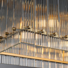 Lux Marcus Modern Rectangular Chandelier For Dining Room Kitchen Island