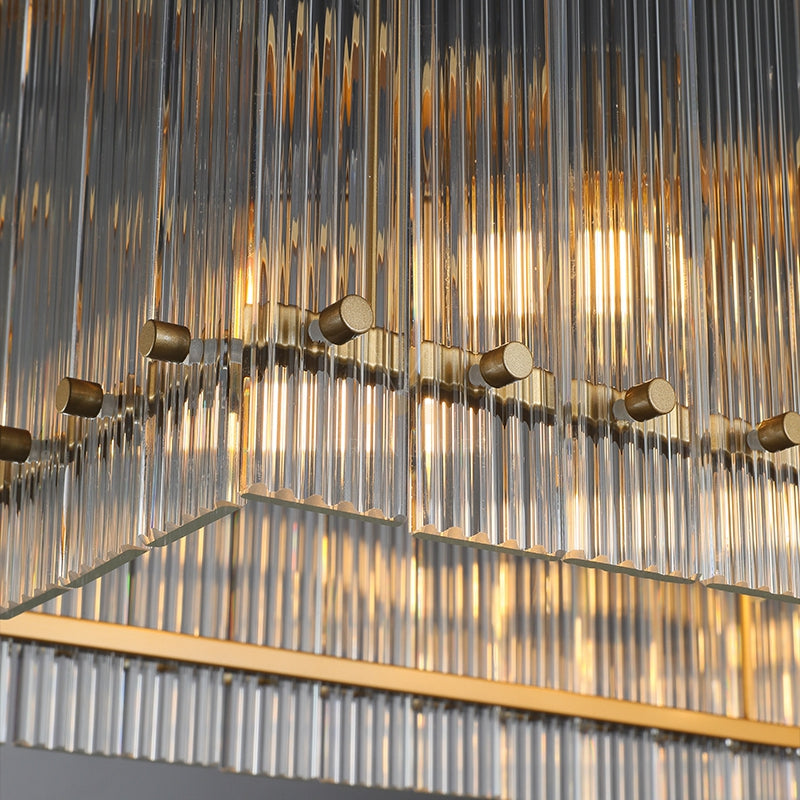 Lux Marcus Modern Rectangular Chandelier For Dining Room Kitchen Island