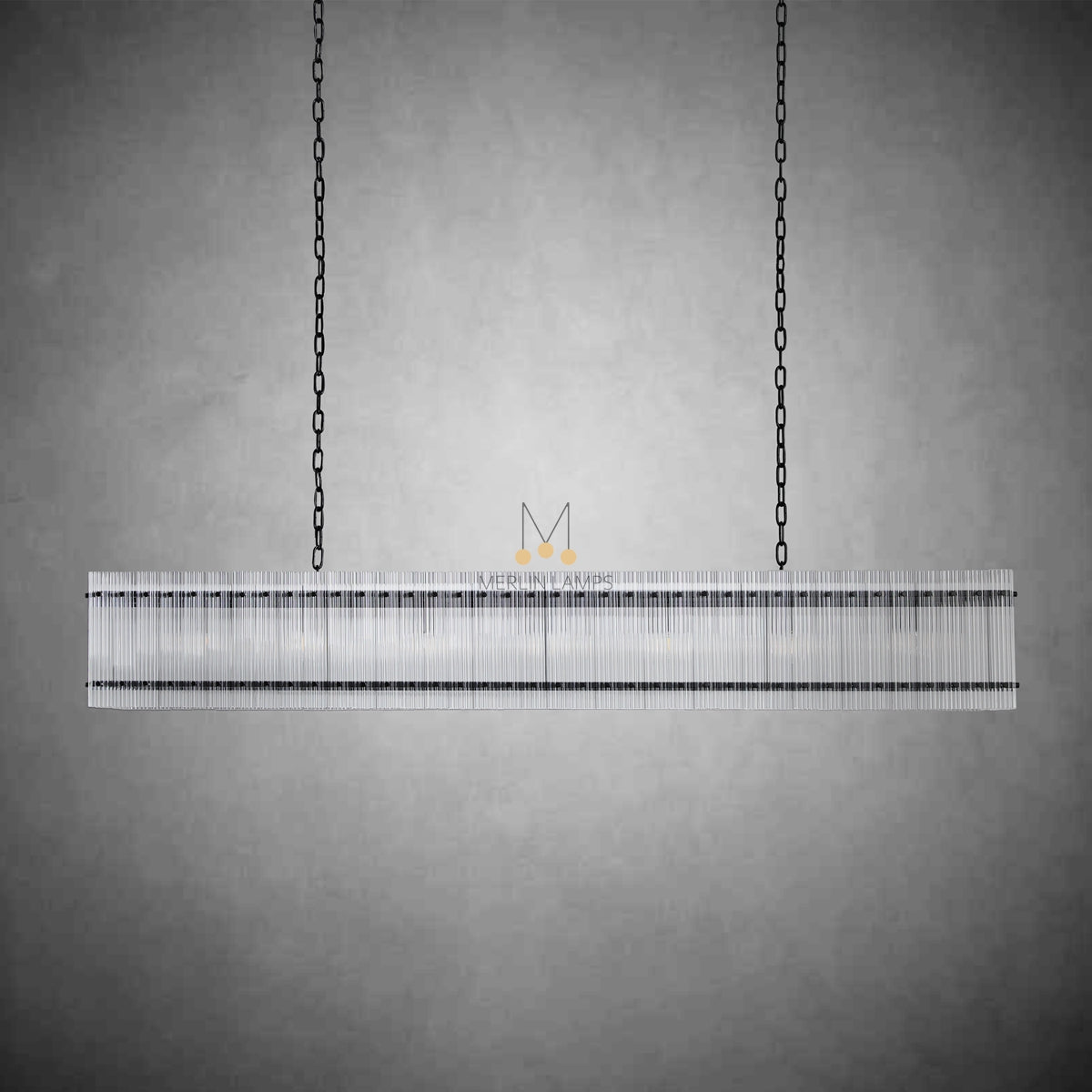 Lux Marcus Modern Rectangular Chandelier For Dining Room Kitchen Island