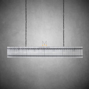 Lux Marcus Modern Rectangular Chandelier For Dining Room Kitchen Island