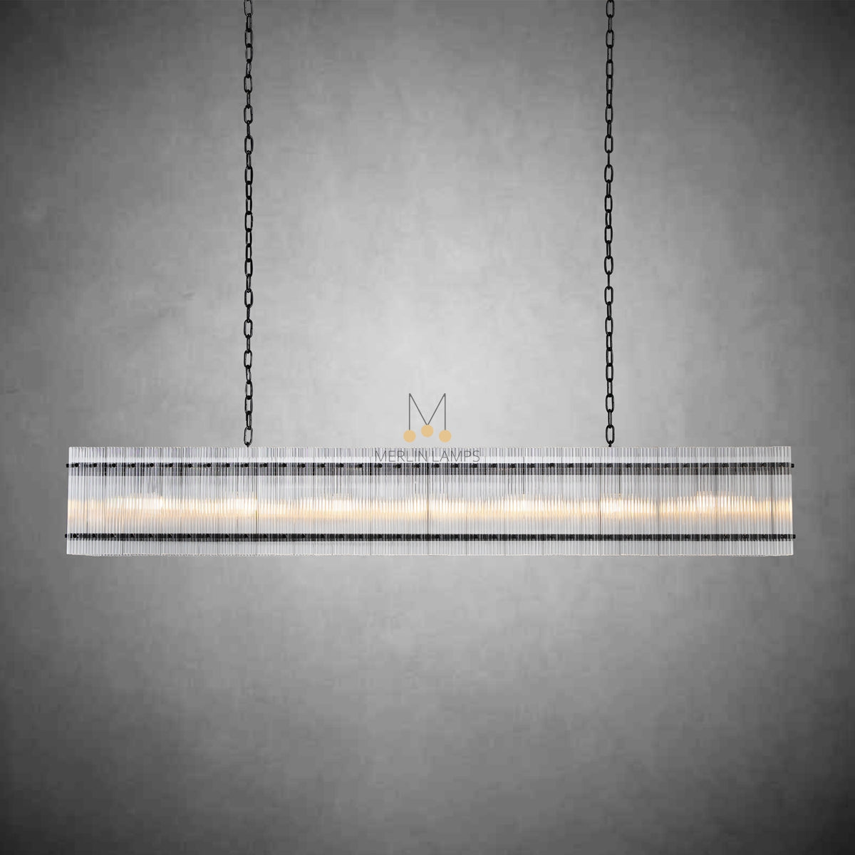 Lux Marcus Modern Rectangular Chandelier For Dining Room Kitchen Island