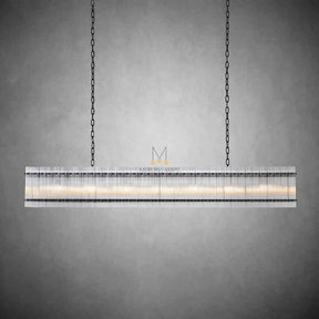 Lux Marcus Modern Rectangular Chandelier For Dining Room Kitchen Island