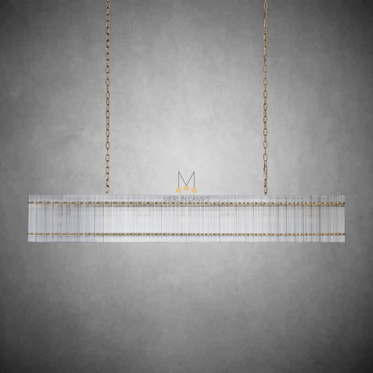 Lux Marcus Modern Rectangular Chandelier For Dining Room Kitchen Island