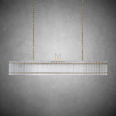 Lux Marcus Modern Rectangular Chandelier For Dining Room Kitchen Island