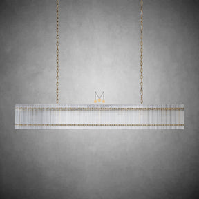 Lux Marcus Modern Rectangular Chandelier For Dining Room Kitchen Island