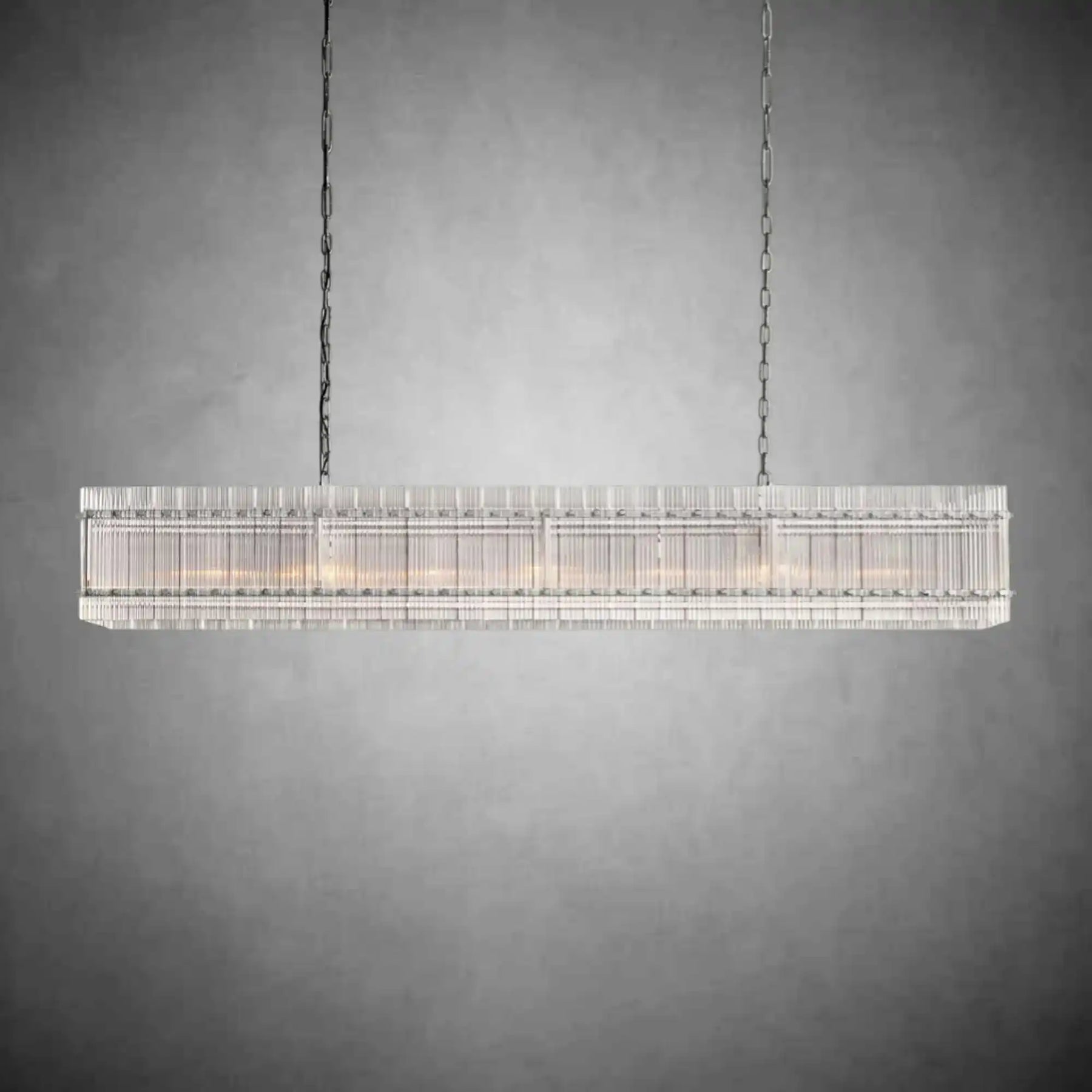 Lux Marcus Modern Rectangular Chandelier For Dining Room Kitchen Island-Chandelier-Merlin Lamps-Rectangular Chandelier 72"-Polished Nickel-merlinlamps