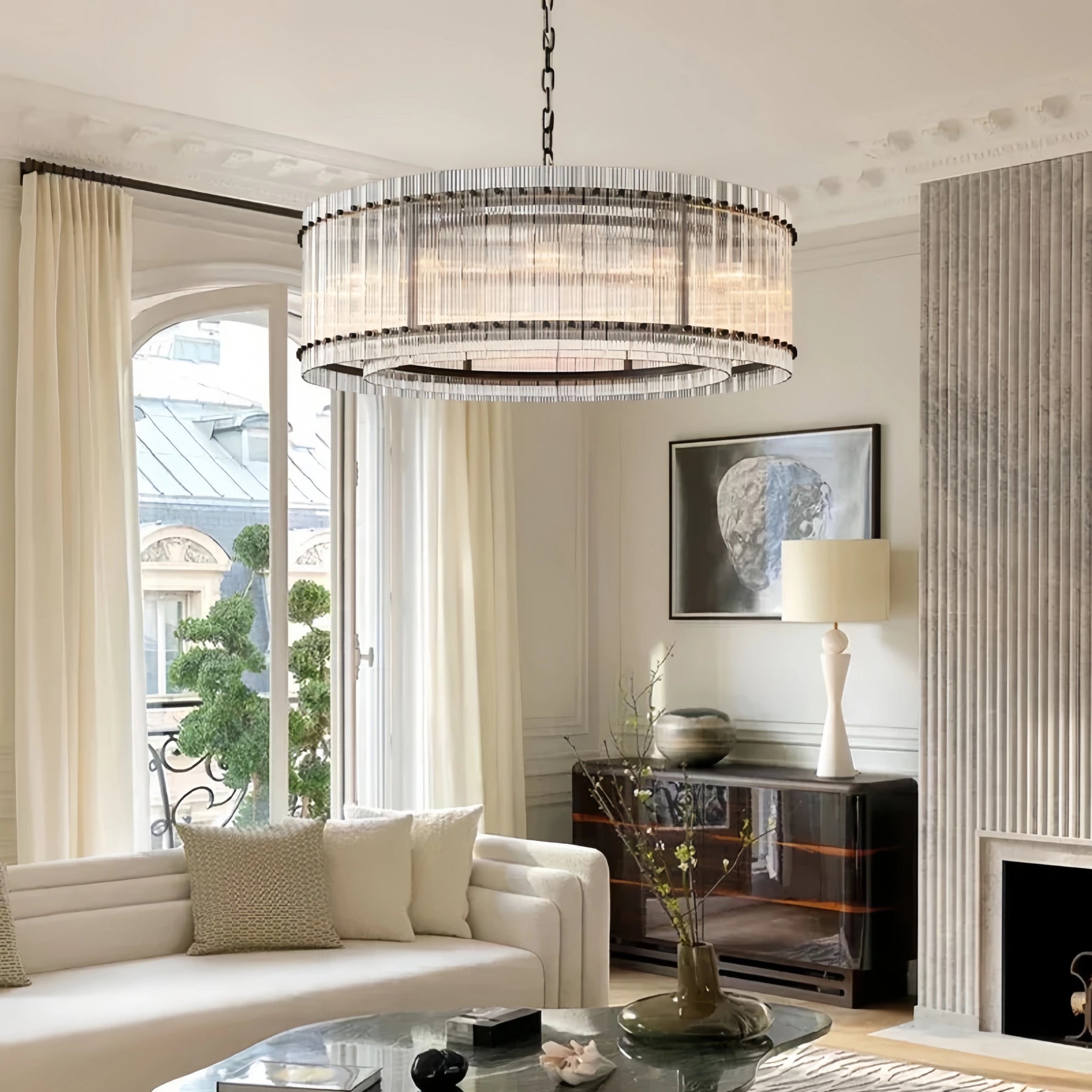 Lux Marcus Modern Round Chandelier For Living Room Dinning Room