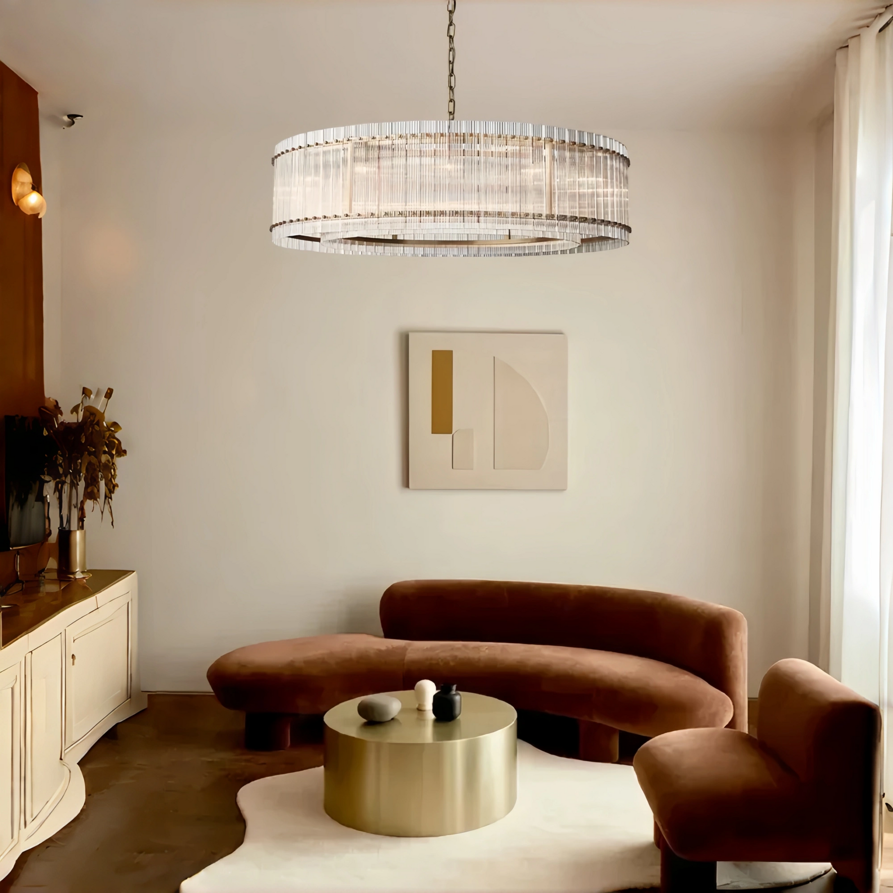 Lux Marcus Modern Round Chandelier For Living Room Dinning Room