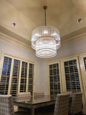 Lux Marcus Modern Round Chandelier For Living Room Dinning Room Kitchen