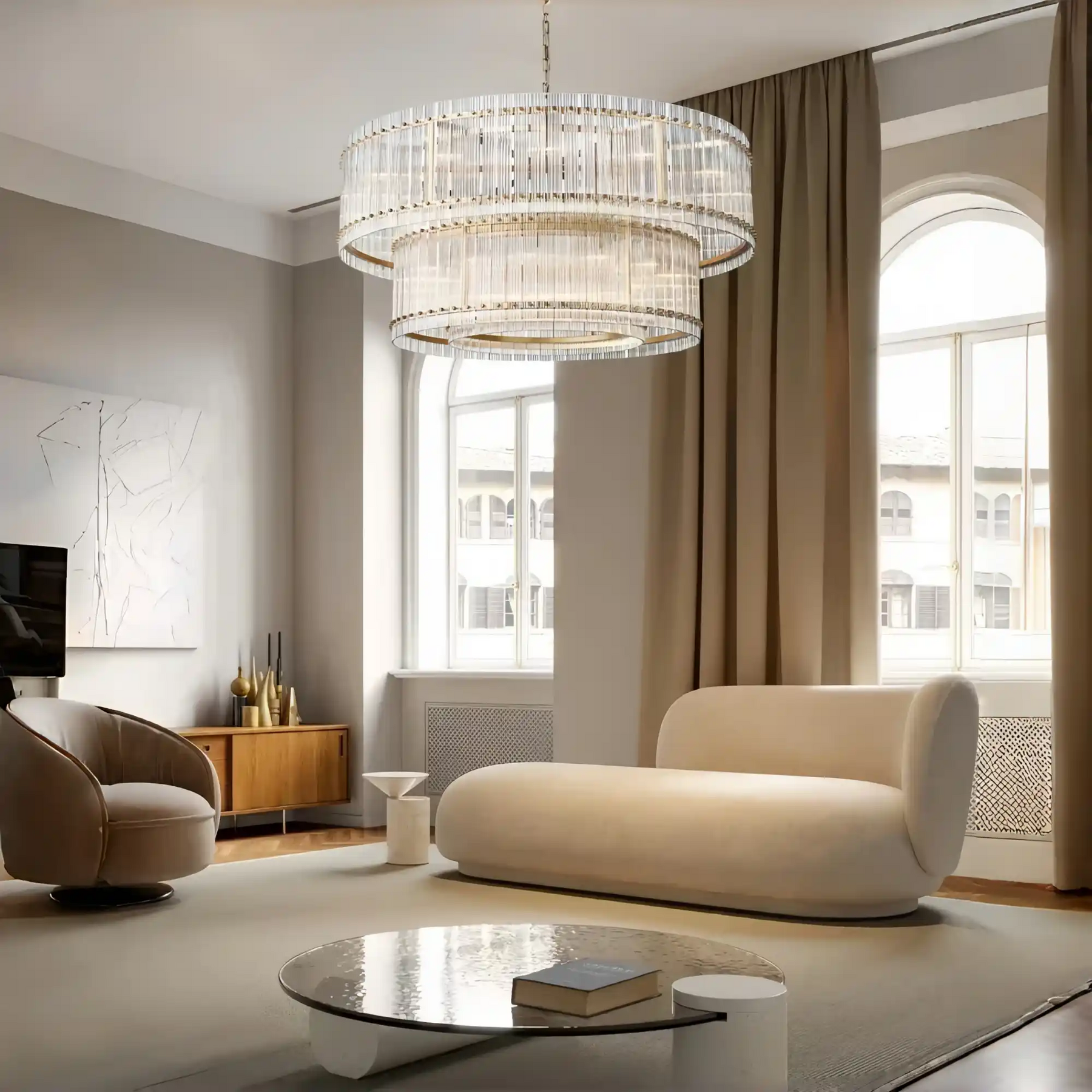 Lux Marcus Modern Tierd Chandelier For Living Room Dinning Room Kitchen