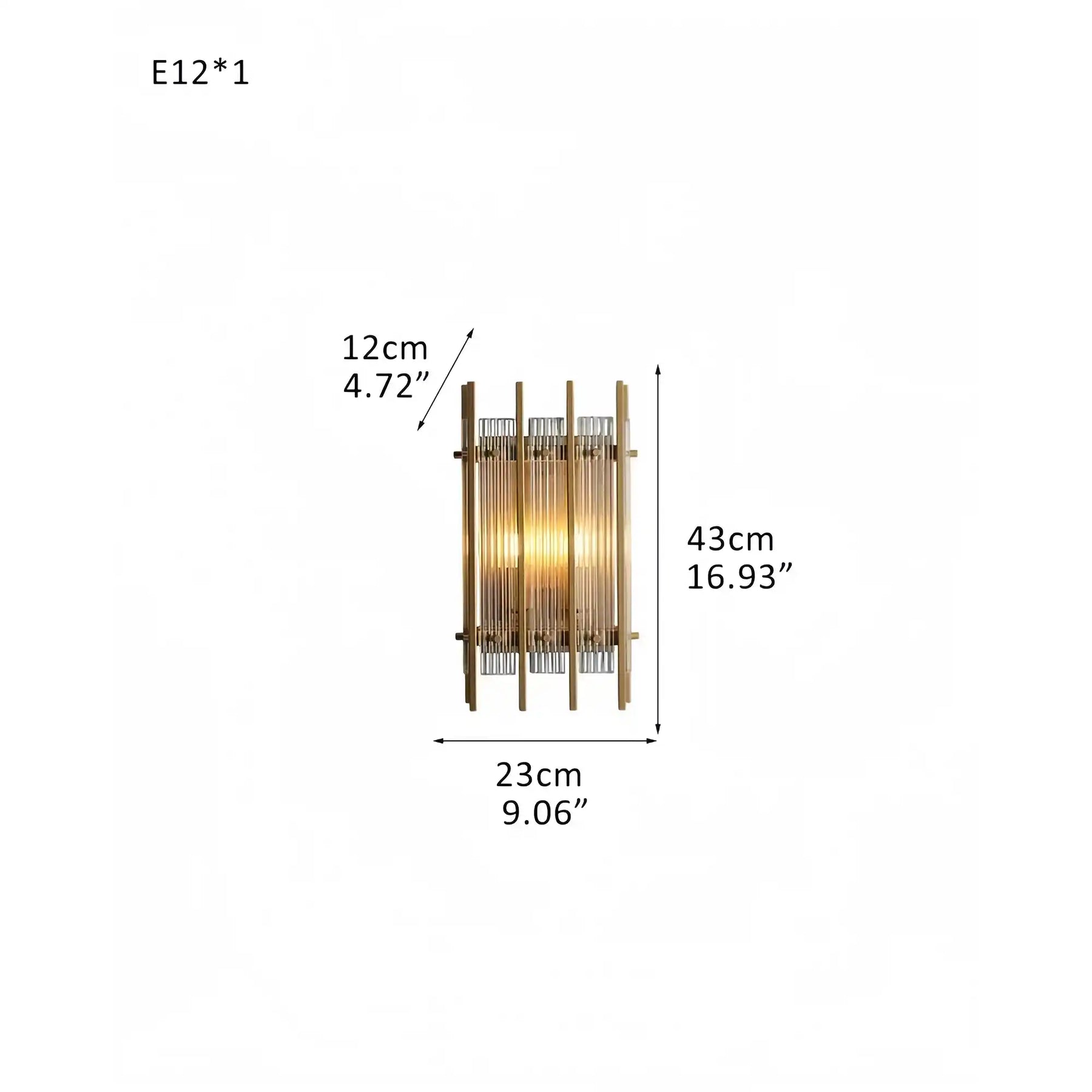 Lux Marcus Rectangular Wall Sconce 17″H