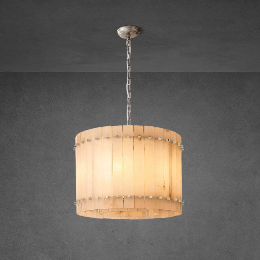 Lux Marcus Round Alabaster Chandelier 22″