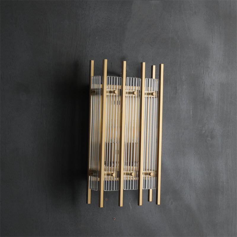 Lux Modern Linear Glass Wall Sconce, Bedroom Living Room Wall Lamp