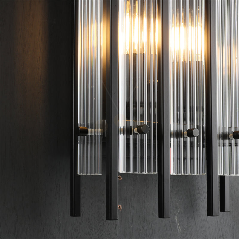 Lux Modern Linear Glass Wall Sconce, Bedroom Living Room Wall Lamp