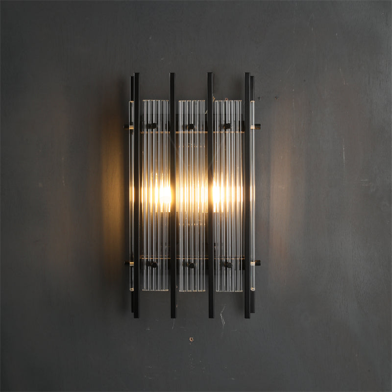 Lux Modern Linear Glass Wall Sconce, Bedroom Living Room Wall Lamp