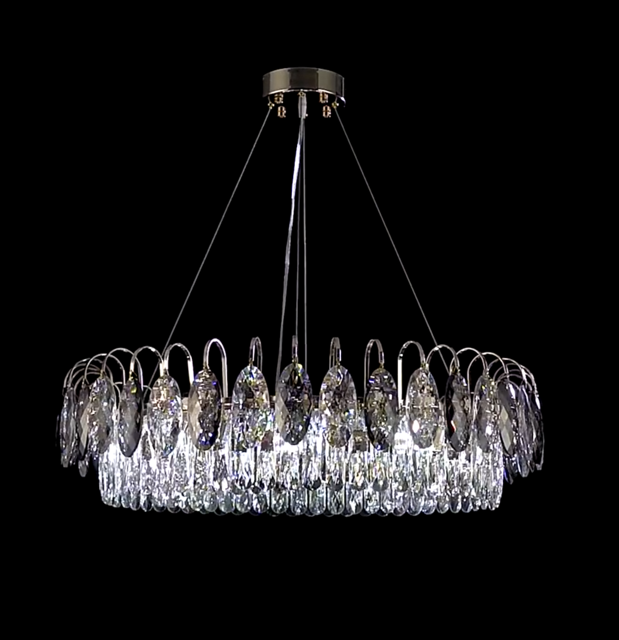 Luxurious K9 Crystal Chandelier Modern Ceiling Light Fixtures Set for Living Room/Dining Room