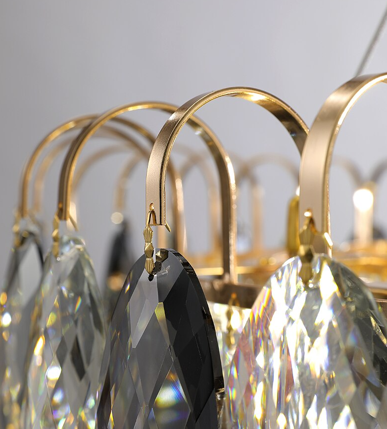 Luxurious K9 Crystal Chandelier Modern Ceiling Light Fixtures Set for Living Room/Dining Room