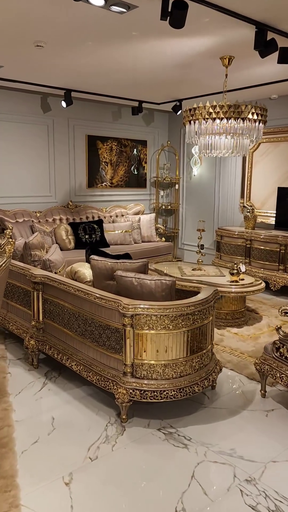 Luxury 1/2-Tier Round/Rectangular Gold Finish Crystal Chandelier for Living Room/Bedroom