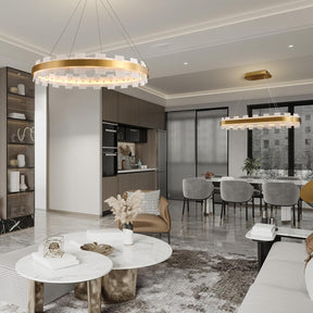 Luxury Adjustable Rectangle Alabaster Chandelier 37.4" Modern Ceiling Light