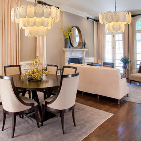 Luxury Alabaster Chandelier – 32" D, 15‑Bulb Natural Spanish Stone Light Fixture