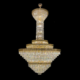 Luxury Extra Large Conical Funnel Crystal Chandelier with Sapphire for High-celling