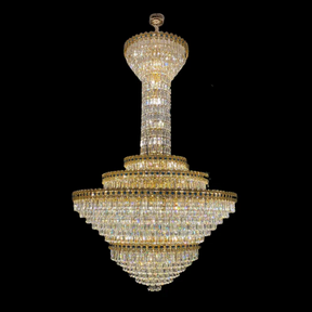Luxury Extra Large Conical Funnel Crystal Chandelier with Sapphire for High-celling