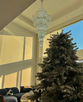 Luxury Extra Large Plaza Multi-Tier Crystal Chandelier For  Hotel Hall / 2 Story Foyer / High Ceiling Living Room