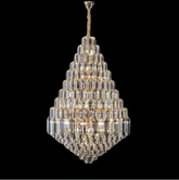 Luxury Multi-tiered Honeycomb Crystal Chandelier for High-ceiling
