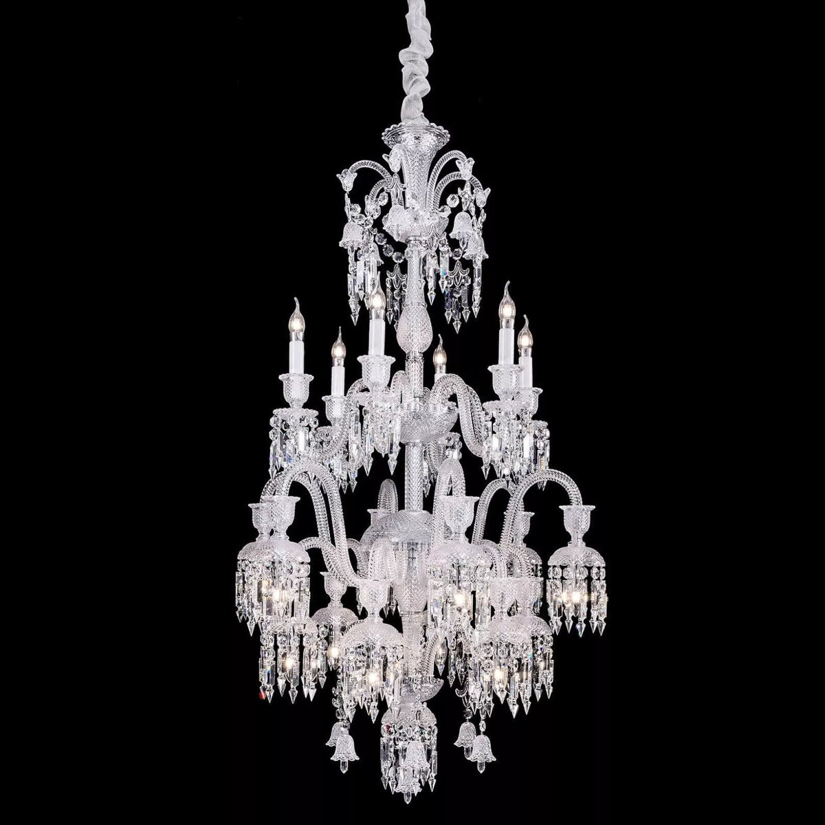 Luxury Royal Large Multi-layers Candle Crystal Chandelier  For Living Room/Hall Decoration