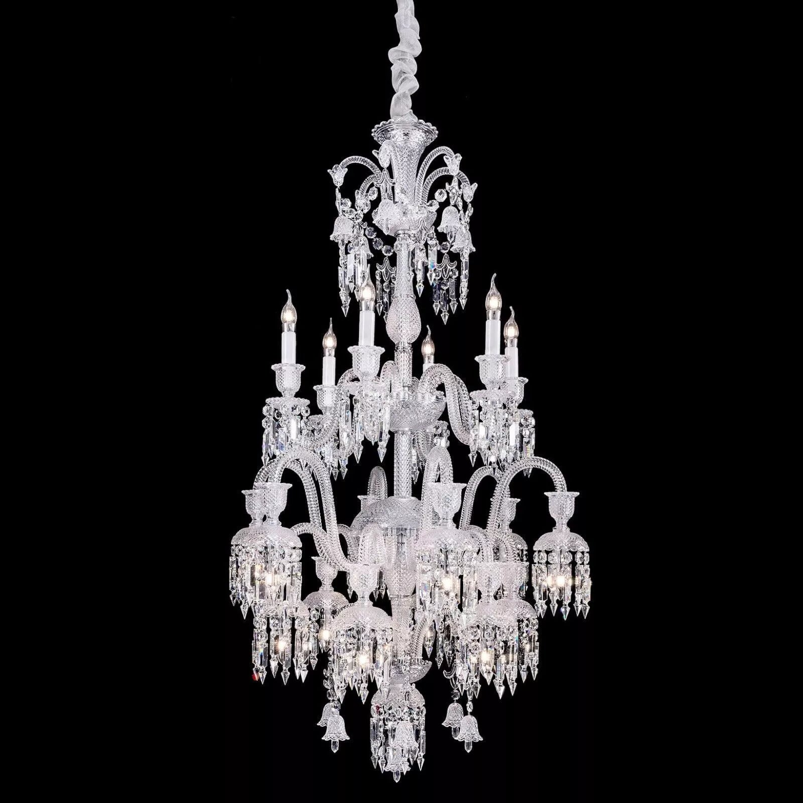 Luxury Royal Large Multi-layers Candle Crystal Chandelier  For Living Room/Hall Decoration