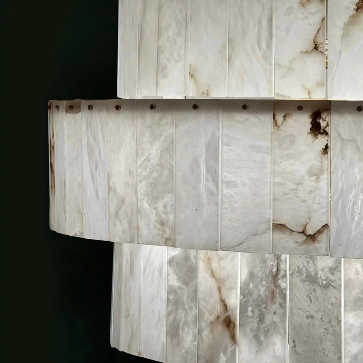 Luxury Sculpted Pyramid-Tier Alabaster Chandelier for High Ceiling - D48.03"*H44.09"(D122cm*H112cm)/85kgWarm Light 3000KBlushlighting