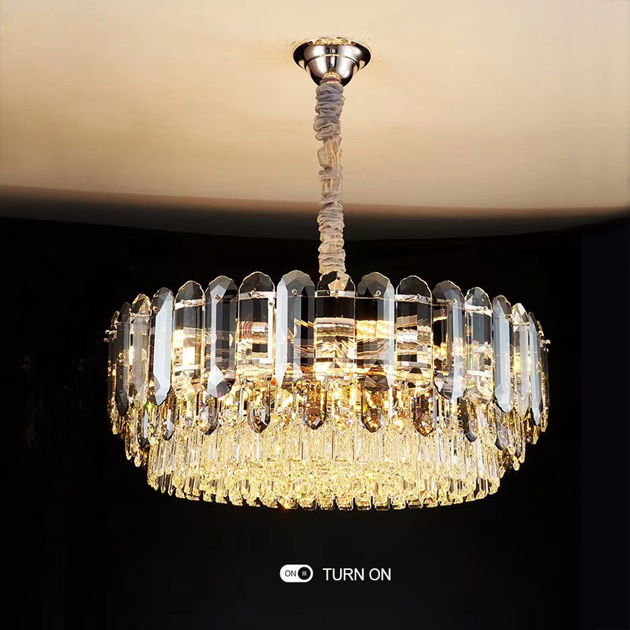 Luxury Smoke Gray  K9 Crystal Chandeliers for Dining Room/Living Room