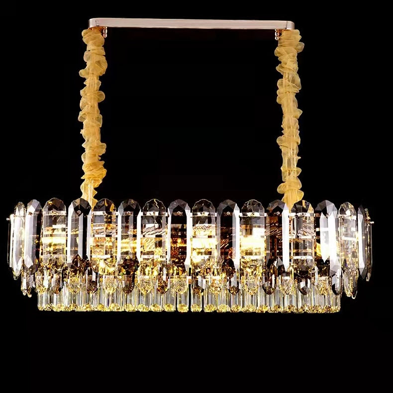 Luxury Smoke Gray  K9 Crystal Chandeliers for Dining Room/Living Room