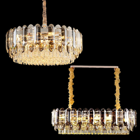 Luxury Smoke Gray  K9 Crystal Chandeliers for Dining Room/Living Room