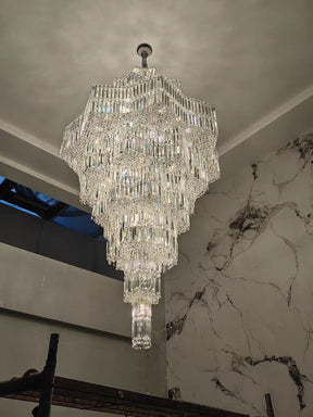 Luxury Extra Large Plaza Multi-Tier Crystal Chandelier For Hotel Hall / 2 Story Foyer / High Ceiling Living Room