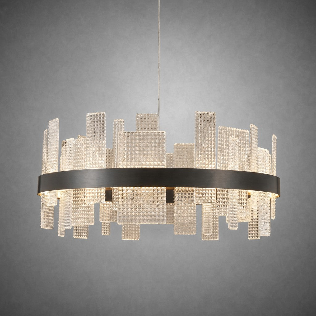 Lyra Round Glass Chandelier